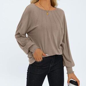 New Women's Fall Long Sleeve Pleated Tops - Casual & Dressy Trendy‎ Shirts 2024"